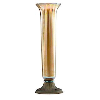 TIFFANY FURNACES Tall Favrile glass vase