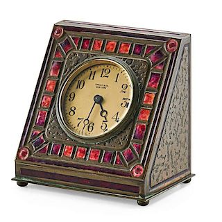 TIFFANY STUDIOS Rare Art Deco desk clock