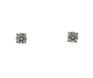 Tiffany &amp; Co Platinum Diamond Stud Earrings