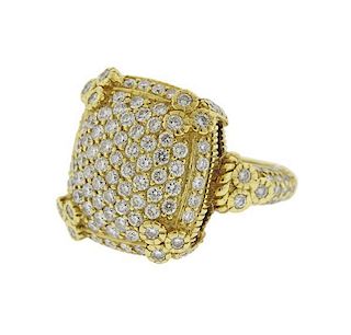 Judith Ripka 18k Gold Diamond Ring