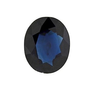 Loose 7.75ct Oval Blue Sapphire Gemstone