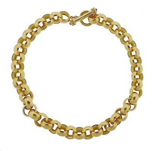 Elizabeth Locke 19k Gold Sapphire Necklace