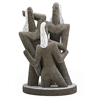 ADOLF ODORFER Sculpture, three nudes