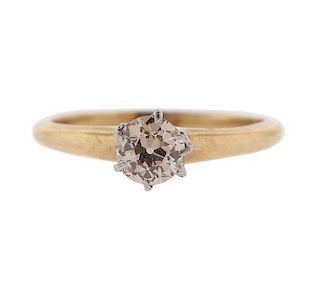 14k Gold OEC Diamond Engagement Ring