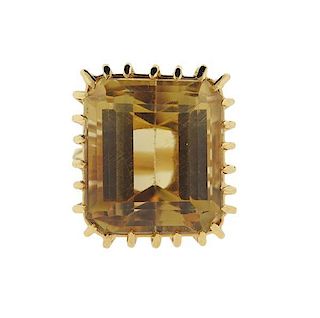 18K Gold Gemstone Cocktail Ring