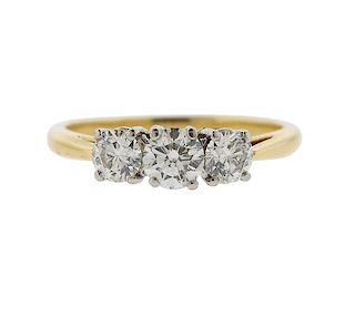 Tiffany &amp; Co 18K Gold Platinum Diamond Ring