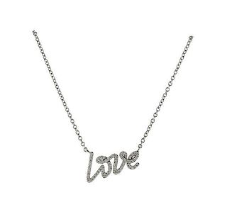 Tiffany &amp; Co Picasso 18K Gold Diamond Love Pendant Necklace