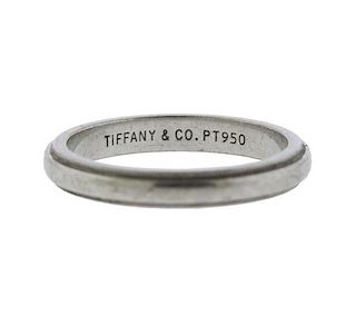 Tiffany &amp; Co Platinum Milgrain Wedding Band Ring