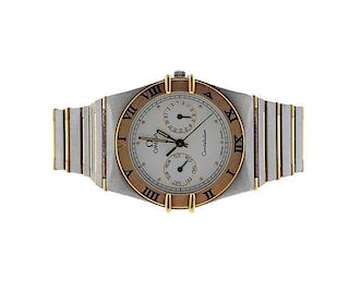 Omega Constellation Calendar 18k Gold Steel Watch