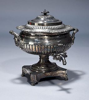 English George III sterling tea urn