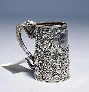 Chinese Export Silver Mug