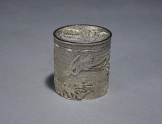 Chinese export silver box