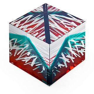 TOMAS HLAVICKA Laminated glass cube