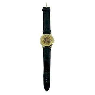 18K Yellow Gold Eterna Matic Skeleton Wrist Watch