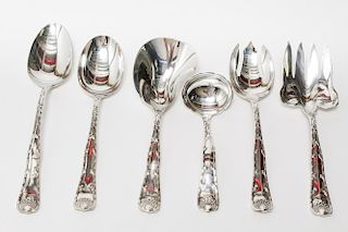 Tiffany Sterling Silver "Wave Edge" Serving Pieces