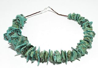 Navajo Indian Chunk & Slab Turquoise Necklace