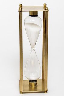 Vintage Gilt Brass Hourglass