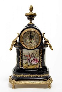 ACF Sevres Porcelain & Ormolu Mantel Clock