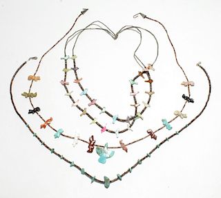 Native American Heishi Fetish Necklaces, 3