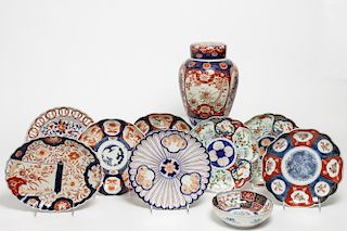 Japanese Imari Porcelain Ware, Vintage, 10 Pieces