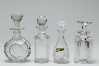 Baccarat & Other Crystal & Glass Perfume Flasks, 4