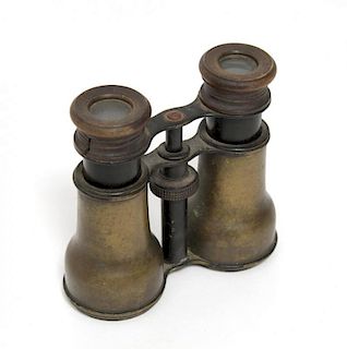 Brass Binoculars, Possibly 19th Century Militaria