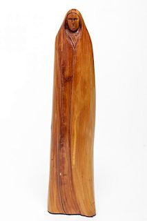 Eddie Morrison (Cherokee, b. 1946)- Wood Sculpture