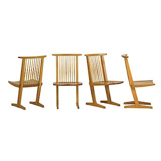 MIRA NAKASHIMA Four Conoid chairs