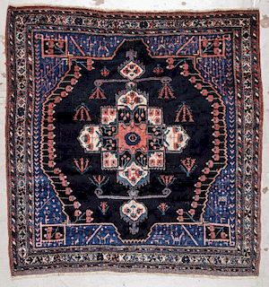 Antique Persian Afshar Rug: 5'3'' x 5'5''