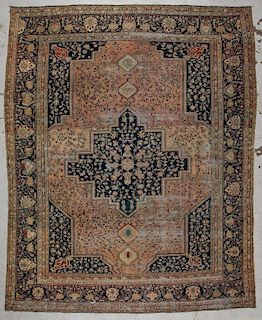 Antique Ferahan Sarouk Rug: 10'4'' x 12'9''