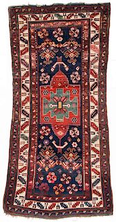 Antique Kazak Rug: 4' x 8'