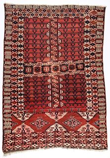 Antique Turkmen Ensi Rug: 4'3'' x 5'10''