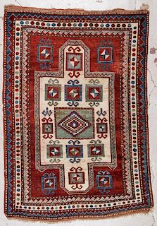 Antique Kazak Rug: 5'1'' x 7'5''