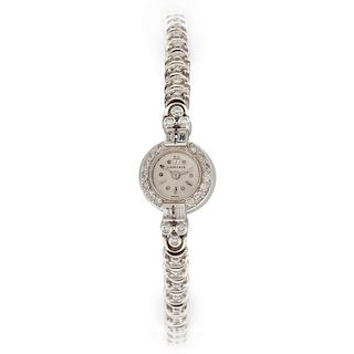 Longines Diamond Watch in 18 Karat White Gold