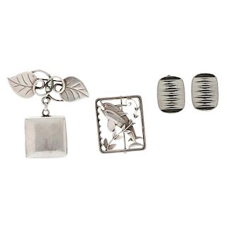 Georg Jensen and Jorgen Jensen Brooches and Earrings