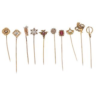 Stickpins in Karat Gold