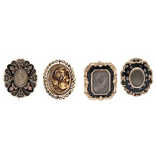 Victorian Mourning Jewelry in Karat Gold and Gold Filled