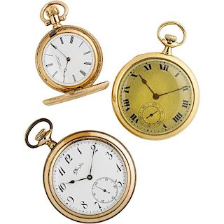 GOLD OR FILLED POCKET WATCHES, INCL. TIFFANY & CO.