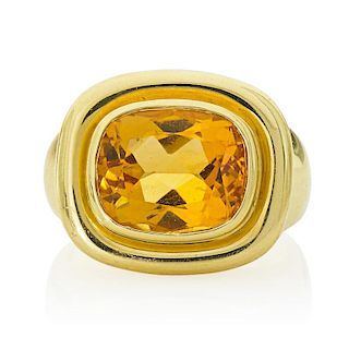 PALOMA PICASSO, TIFFANY & CO. CITRINE & YELLOW GOLD RING