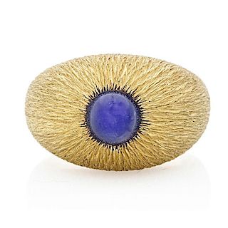 SCHLUMBERGER, TIFFANY & CO. SAPPHIRE & YELLOW GOLD RING