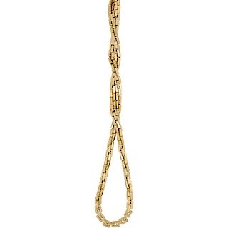 YELLOW GOLD MODIFIED BOX LINK CHAIN
