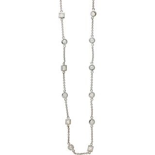 DIAMOND & WHITE GOLD "BY THE YARD" NECKLACE