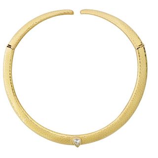 ANDREW CLUNN DIAMOND & YELLOW GOLD COLLAR NECKLACE