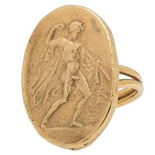 Roman Soldier Ring in 14 Karat Yellow Gold