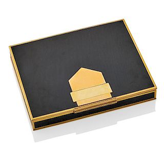 VAN CLEEF & ARPELS LACQUER & GOLD MINAUDIERE