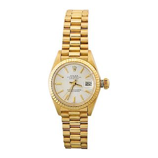 LADY'S ROLEX GOLD OYSTER PERPETUAL WATCH