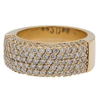 Sonia B. Pavé Diamond Band Ring in 18 Karat Yellow Gold
