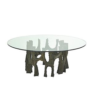 PAUL EVANS Fine Sculptured Metal dining table