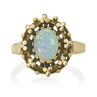 OPAL & YELLOW GOLD RING