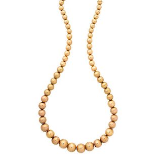 GOLD-FILLED BEAD NECKLACE